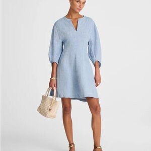Madewell Light Blue Linen Dress